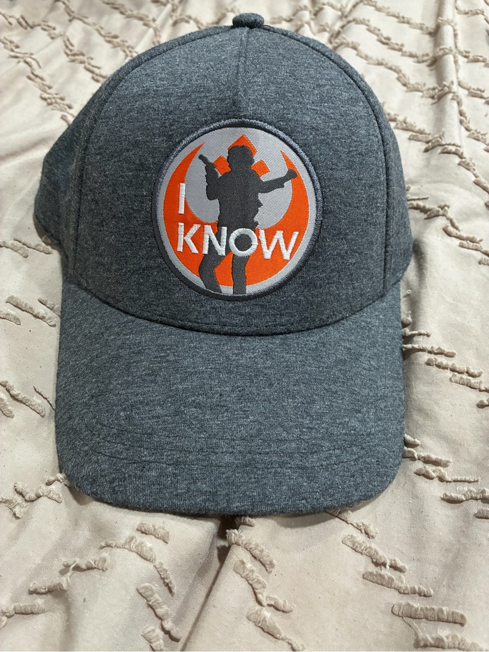 Star Wars Han Solo Gray Baseball Cap with Orange Logo Patch